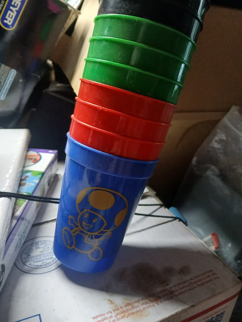Lot Of 46 Super Mario Party Plastic Cups 8 Different Colors/characters